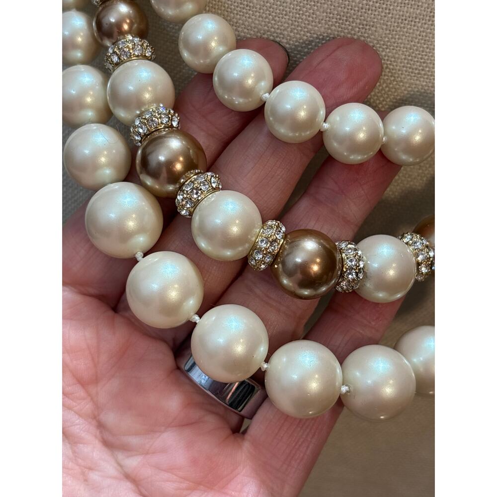 Vintage Kate Spade Faux Pearl Multi Strand Necklace - Picture 3 of 10